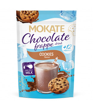Mokate Chocolate Frappe Drink Ciasteczko
