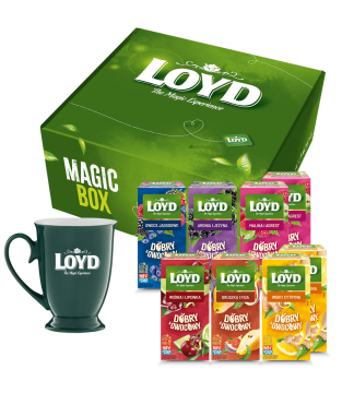 Zestaw Herbaciany MAGIC BOX LOYD Dobry Owocowy - 8x20 torebek