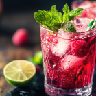 Taniej! 7 sztuk Lemoniada Mohito Malinowe 40G Zestaw