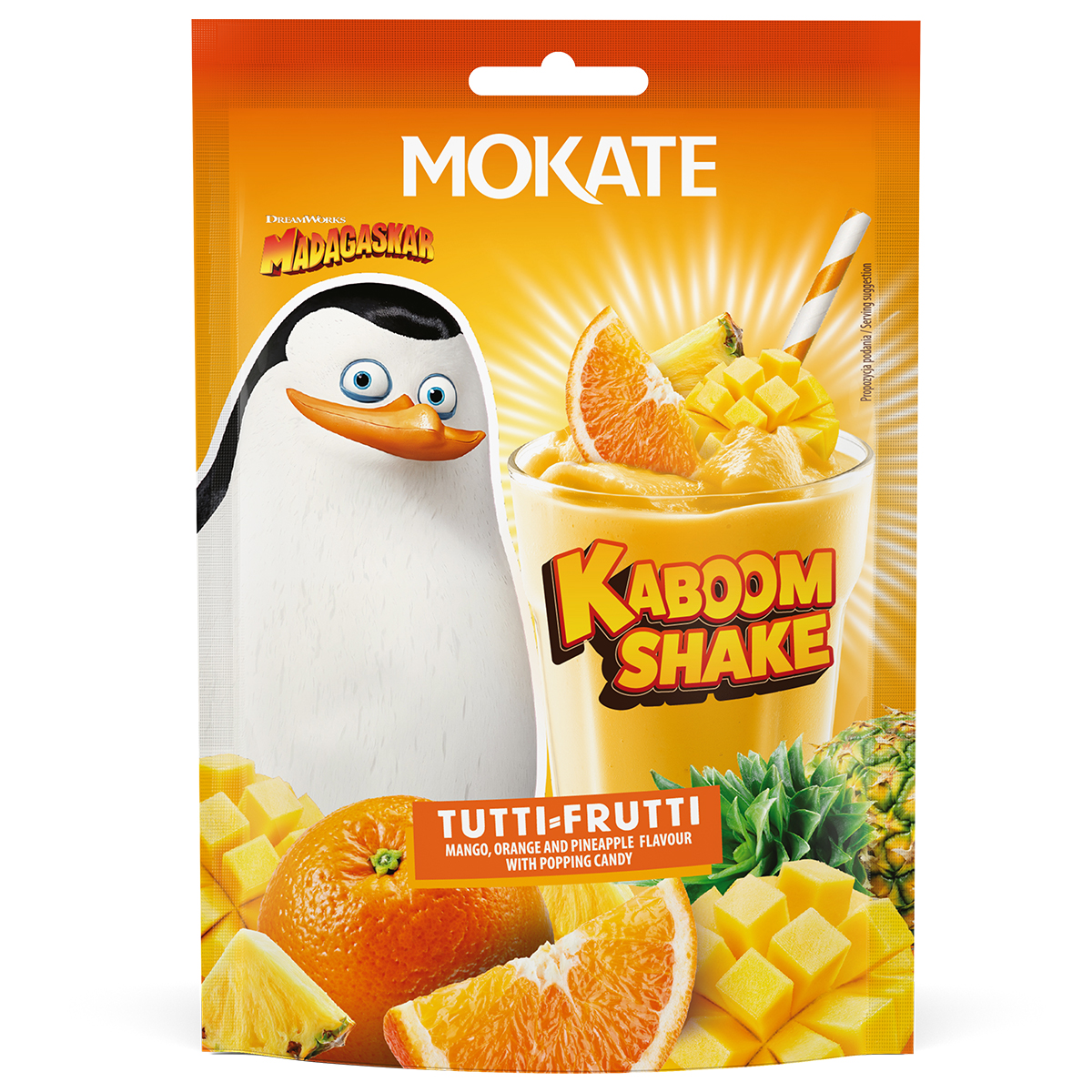 10 szt NAPÓJ W PROSZKU KABOOM SHAKE MOKATE 30G TUTTI FRUTTI CUKIER STRZELAJACY