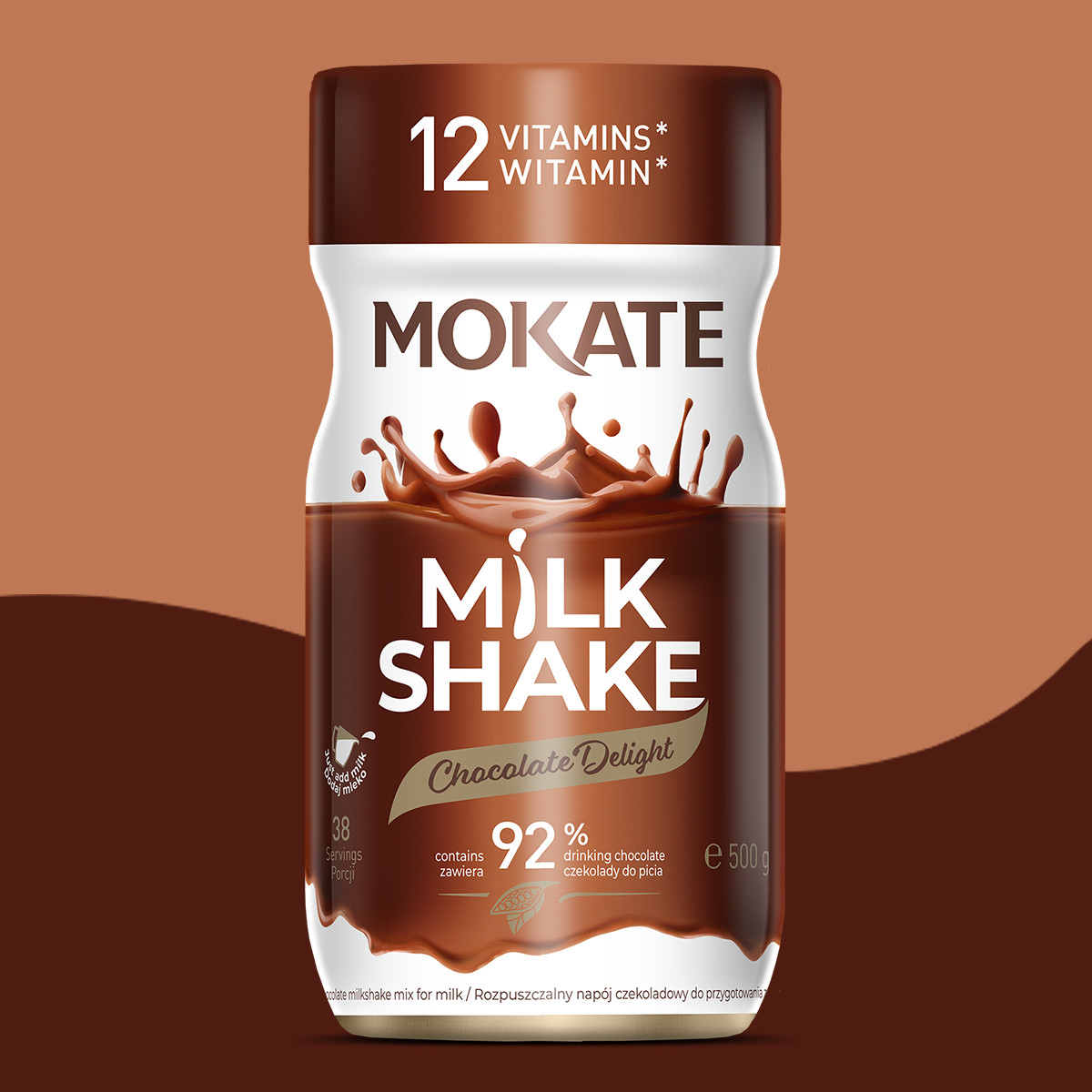 Mix Smaków Shake 6 Sztuk 2x500g Czekolada Truskawka Banan 4x54g