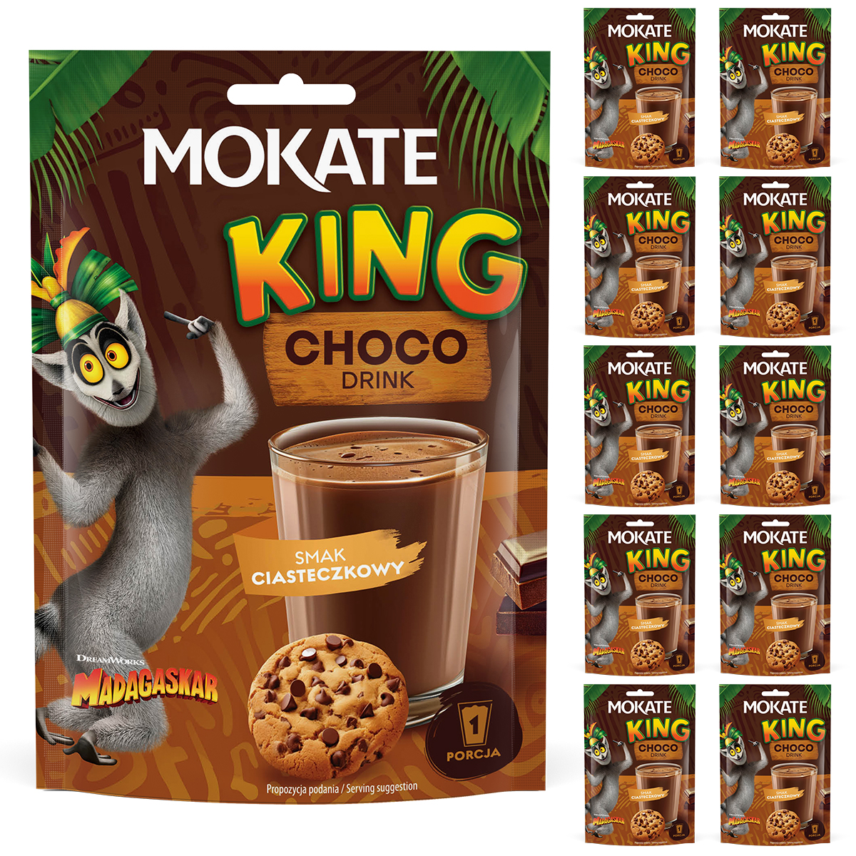 ZESTAW 10 SZTUK NAPÓJ CZEKOLADOWY CIASTECZKO 10X27G