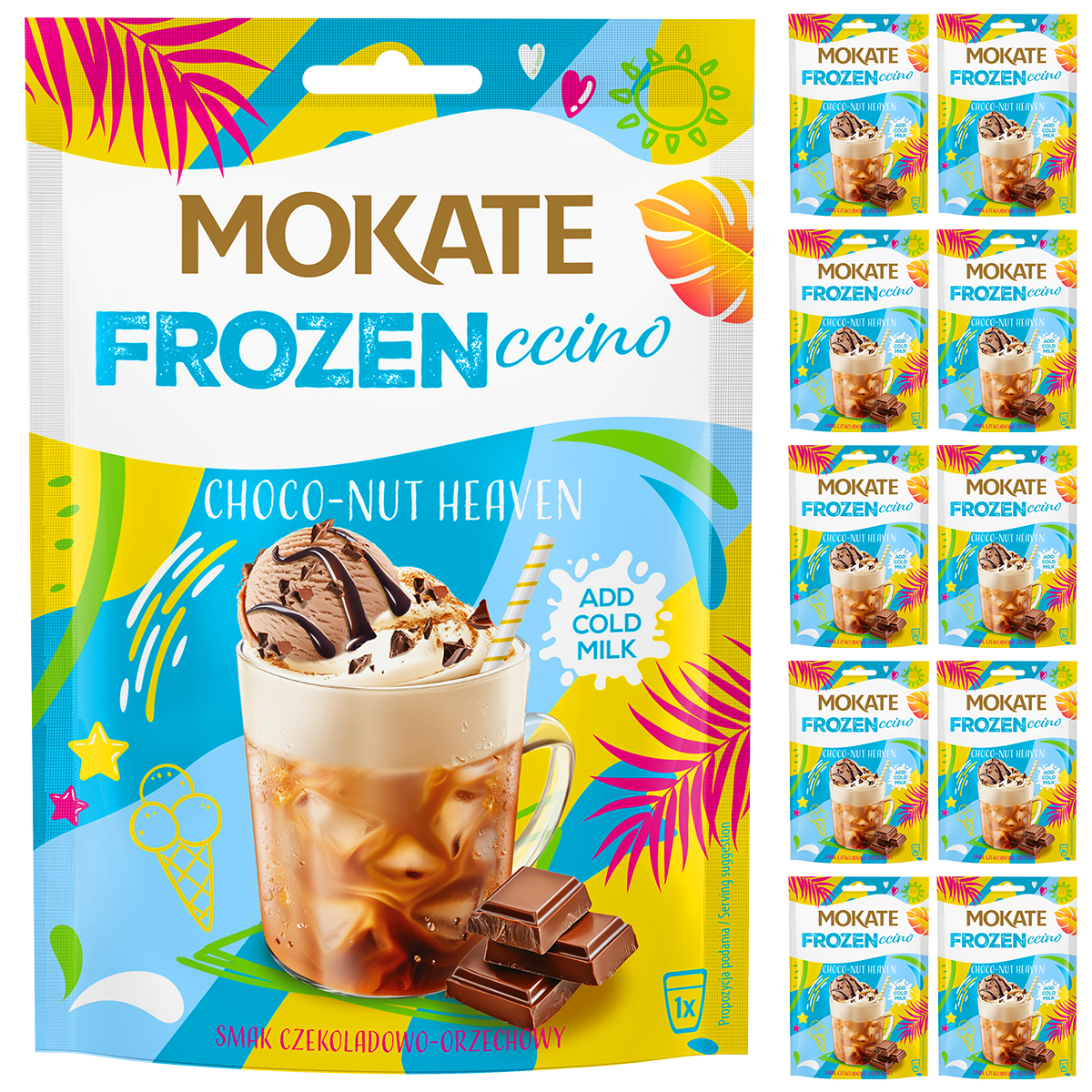 Pełne opakowanie 10x Frozenccino Choco-Nut Czekolada Orzech Pralina