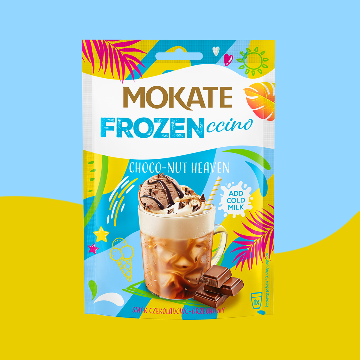 Pełne opakowanie 10x Frozenccino Choco-Nut Czekolada Orzech Pralina